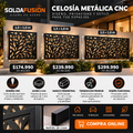 Celosía metálica decorativa en acero cortada con CNC plasma